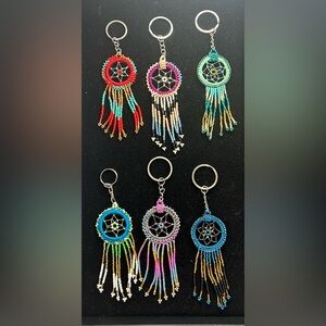 Native inspired dream catcher earrings